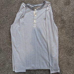 American Eagle Outfitters - White/Blue - Henley